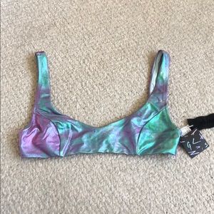 Nasty Gal Holographic Bikini Top